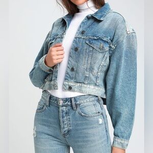Free People Blue Jean Jacket
